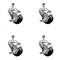 Service Caster 3.5 Inch SS Soft Rubber Wheel Swivel 1/2 Inch Threaded Stem Caster Set Brake SCC SCC-SSTS20S3514-SRS-TLB-121315-4 - alternate 1